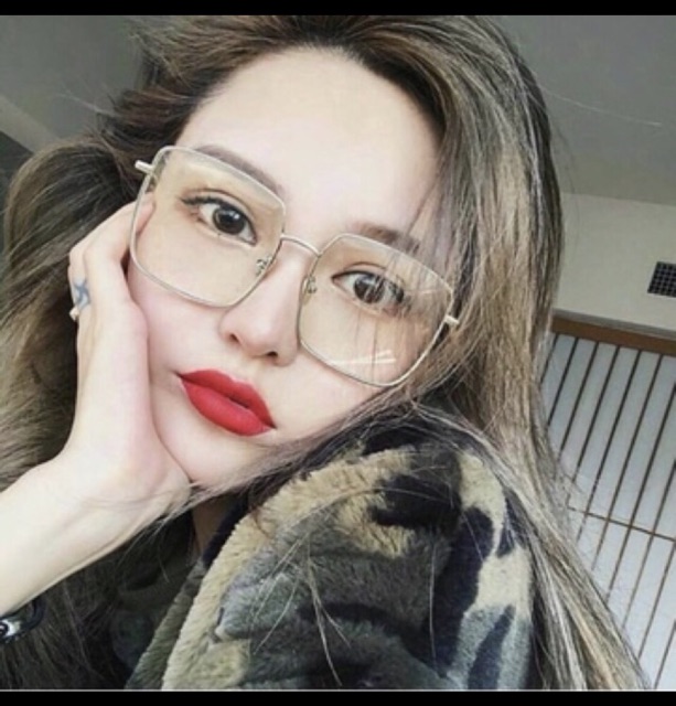 Gọng kính kim loại vuông bản to loại KL2