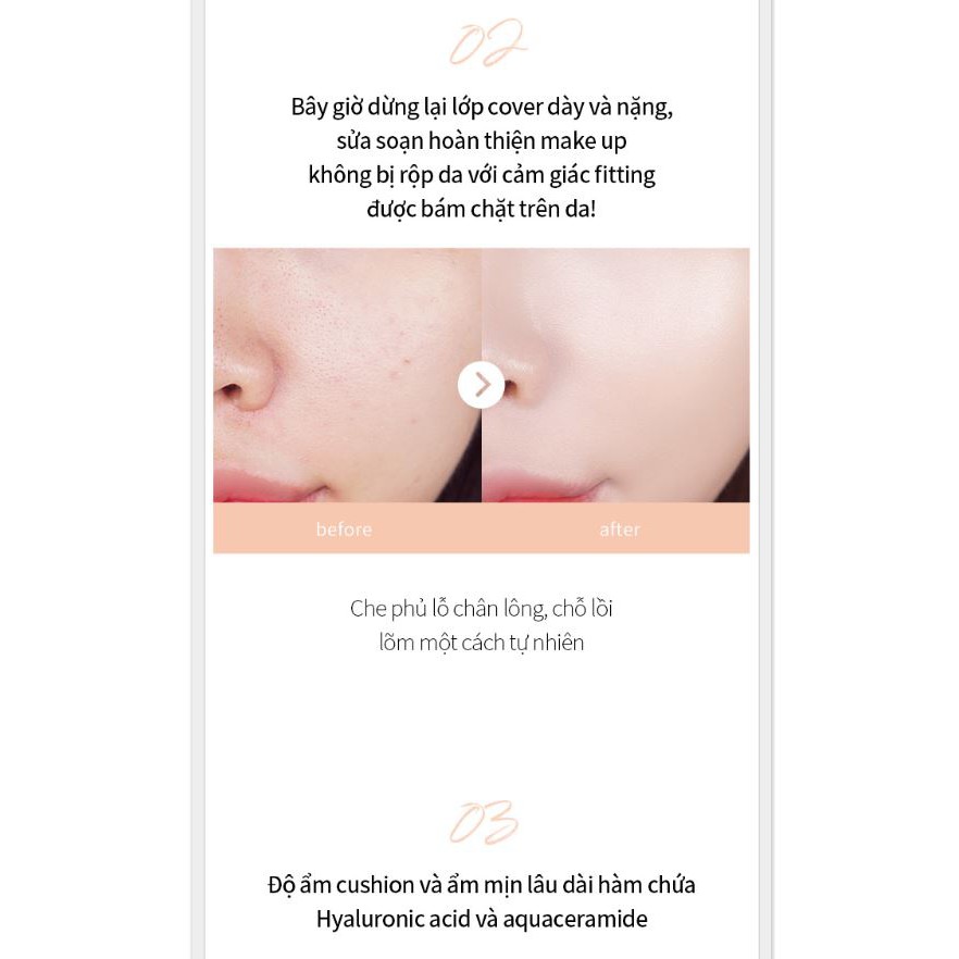 Phấn nước SISTER ANN kết cấu nhẹ giúp dưỡng ẩm làm sáng da xóa mờ nếp nhăn bảo vệ da khỏi tia UV SPF 47 PA++ | BigBuy360 - bigbuy360.vn