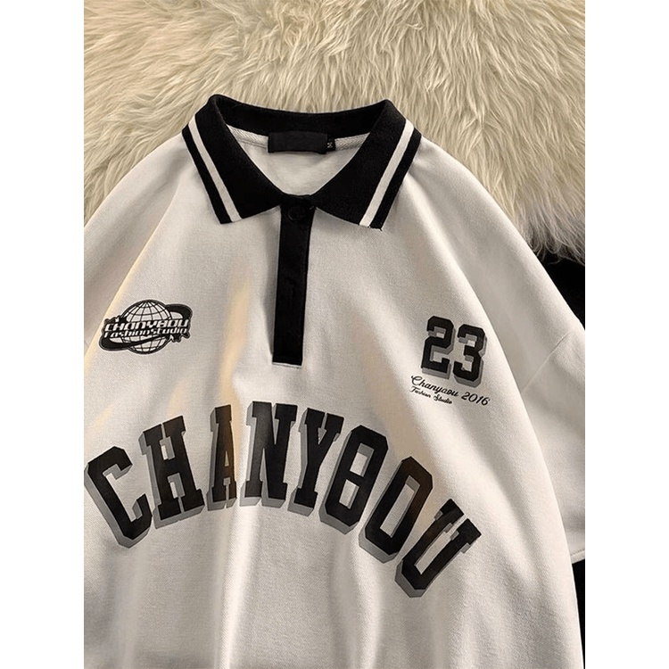 Áo Thun Form Rộng Tay Lỡ Cổ Bẻ CHANYOOU