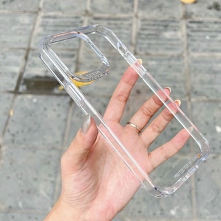 Ốp lưng kính viền dẻo GEAR4 iPhone 14 pro max , 14 pro , 14 , 14 max trong suốt không ố