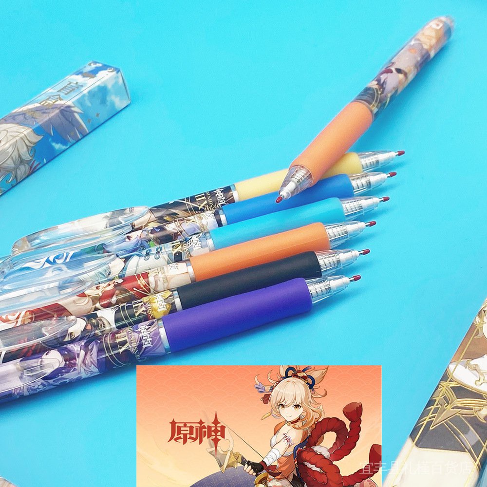 Genshin impact pen nhấn tư thế học sinh văn phòng phẩm câu hỏi bàn chải RTY3