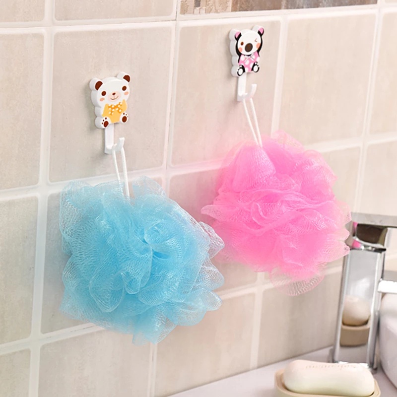 Bông tắm lưới mềm tẩy tế bào chết làm sạch cơ thể có dây treo tiện lợi