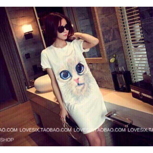 Đầm mèo 3D . Free size 40-58kg