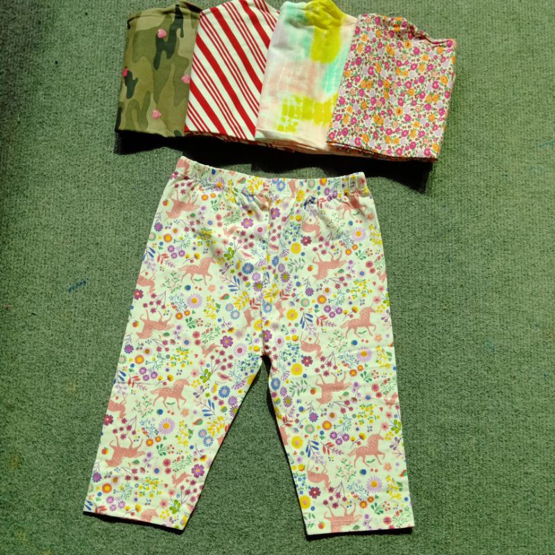 Quần Legging Lửng Cotton 4 Chiều Cho Bé 1-10Y