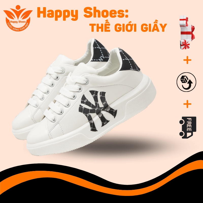 Giầy Thể Thao Nam Nữ MC Queen Trắng Đen - Giày Sneaker Unisex Cá Tính, Độn Đế Tăng Chiều Cao, Dáng Hàn Quốc Hot Trend