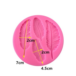 Khuôn rau câu 4D silicone Lông vũ (Kích thước đọc mô tả)