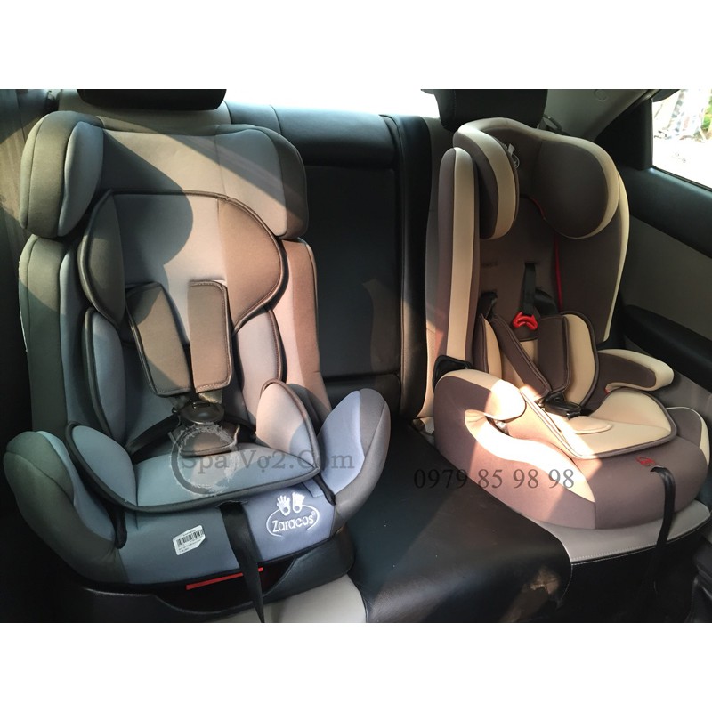 Ghế ngồi ô tô cho bé 0 - 6 tuổi, 0 - 25kg - zaracos aroma 7196 màu xám