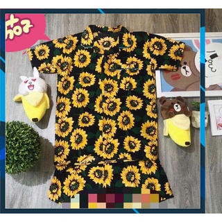 Đồ Bộ PIJAMA Trái Cây Trái Chuối - Trái Dưa Hấu - Trái Thơm - Hoa Hướng Dương Đi Biển Mặc Nhà Mặc Ngủ Dưới 50kgdingoc135