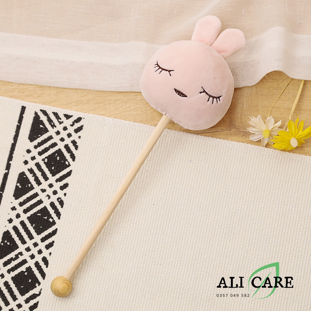 Gậy đấm lưng hình thú nhồi bông đáng yêu, cây đấm lưng thư giãn vải bông mềm, tay cầm bằng gỗ chắc chắn ALI CARE