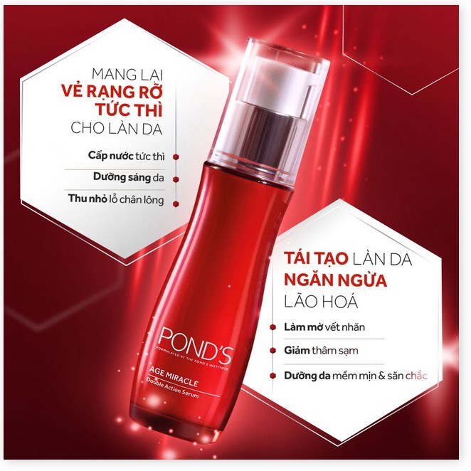 [Mã chiết khấu giảm giá sỉ mỹ phẩm chính hãng] Serum ngăn ngừa lão hóa Pond's Age Miracle 30ml