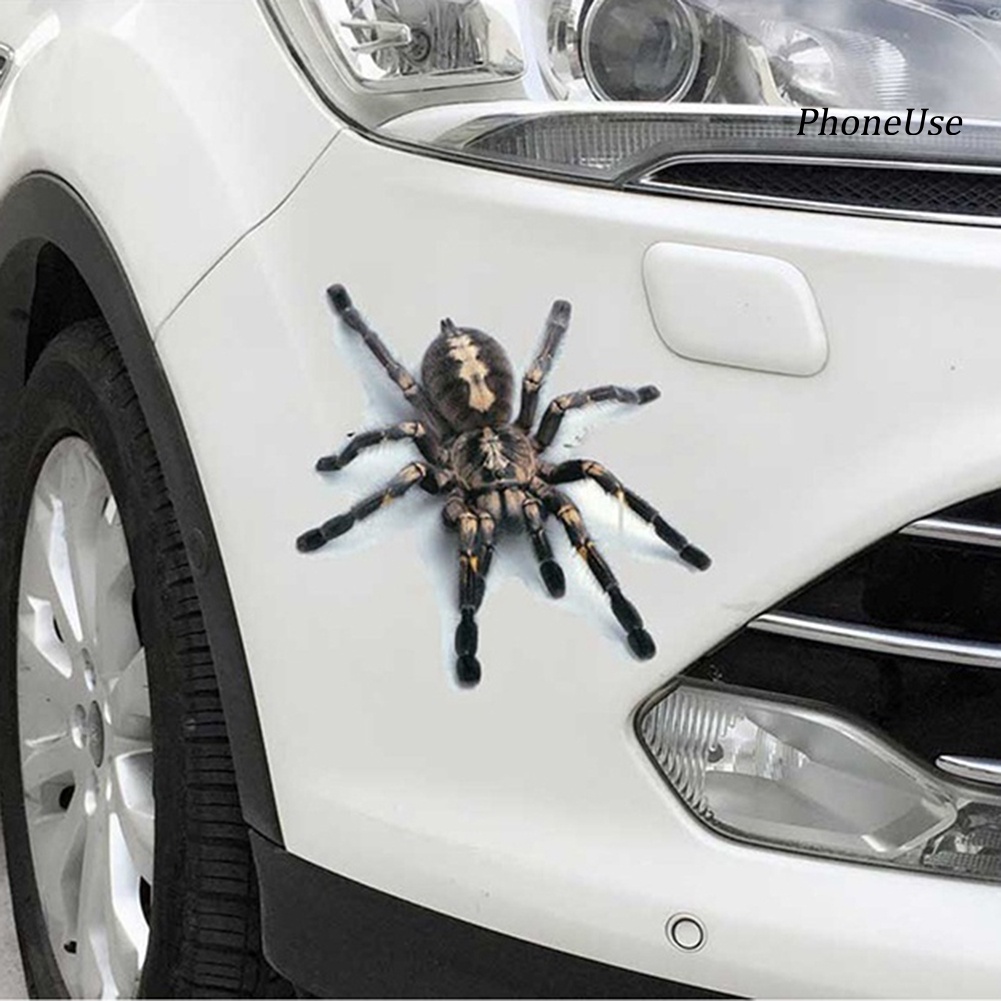 Sticker dán trang trí kính xe hơi hình nhện/ bò cạp/thằn lằn 3D