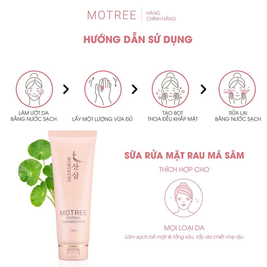 [CHÍNH HÃNG] Sữa Rửa Mặt Motree Centella Cleansing Foam, Diụ Nhẹ Sạch Sâu, Phù Hợp Mọi Loại Da | BigBuy360 - bigbuy360.vn