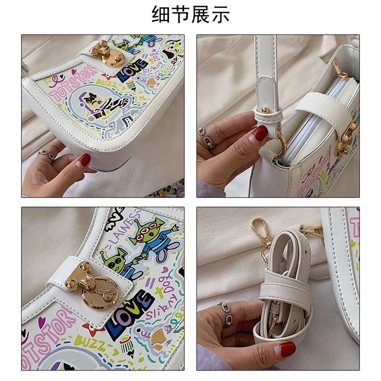 Túi Xách Đeo Vai In Họa Tiết Graffiti Phong Cách Retro Thời Trang | BigBuy360 - bigbuy360.vn