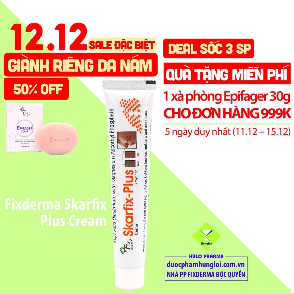 Kem Giúp Mờ Nám Thâm Sạm Đều Màu Da Fixderma Skarfix Plus Cream 15g