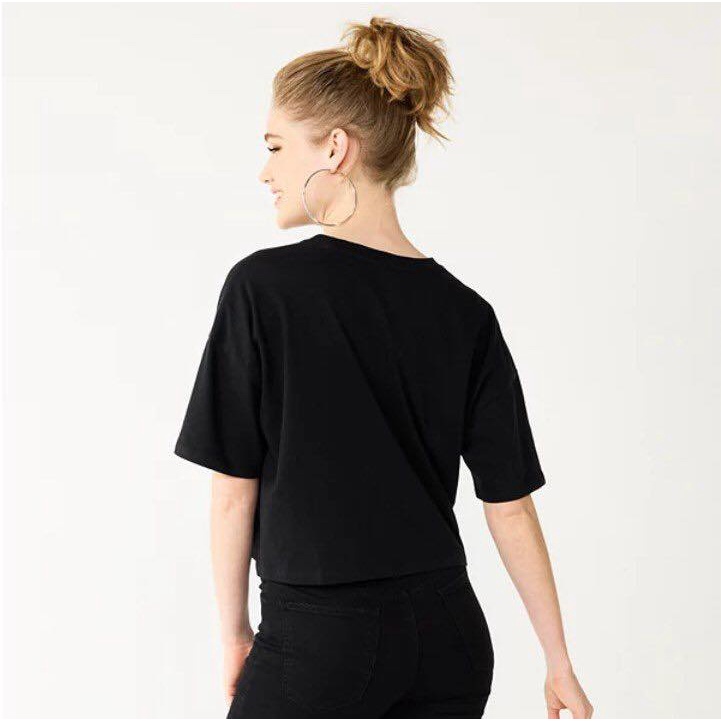 Áo thun croptop nữ trơn form rộng