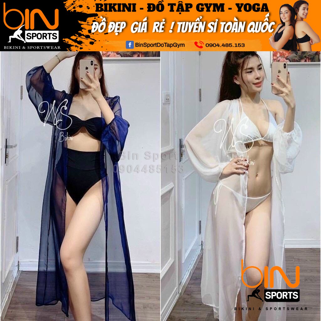 Áo Choàng Đi Biển Khoác Ngoài Bikini, Đồ Bơi Bin Sports ALU004