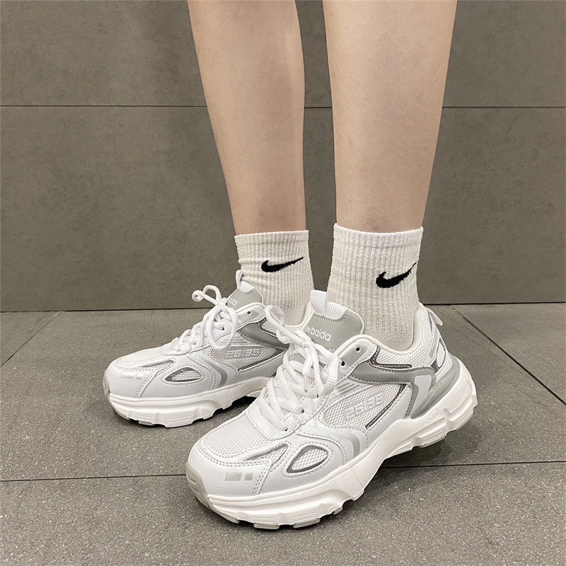 Giày Thể Thao Phối Lưới Thoáng Khí Phong Cách retro