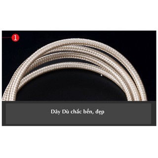 [HCM] Cáp sạc dây dù chất lượng cổng Lightning - Micro USB - Type C dài 1m