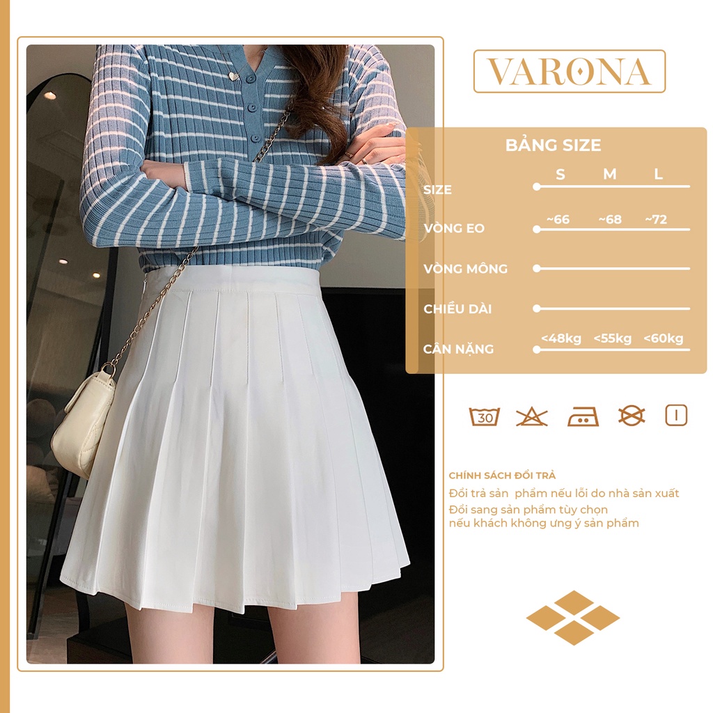 Chân váy tennis xếp ly ngắn lưng cao công sở đẹp bigsize VARONA STORE CV01 | BigBuy360 - bigbuy360.vn