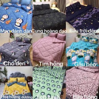 Hothot set chăn phao ga gối poly