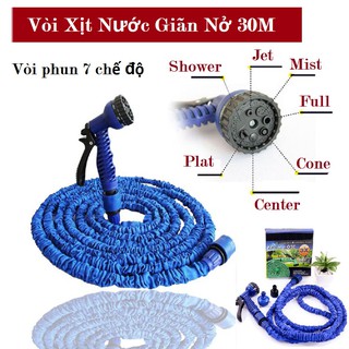 Vòi Xịt Nước Giản Nở 30 mét  Rửa Xe - Tưới Cây - Vệ Sinh Nhà Cửa