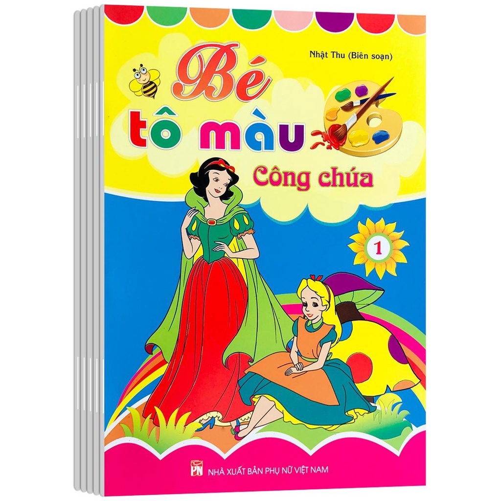 Sách - Bé Tô Màu Công Chúa - Chủ đề: Công chúa Disney - Tập 1, 2, 3, 4, 5 (Bộ 5 quyển, lẻ tùy chọn)