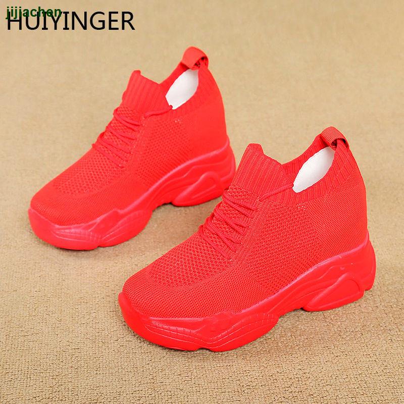 Giày Thể Thao Nữ Đế Độn Cao Mẫu Mới 2021 Thời Trang Mùa Xuân