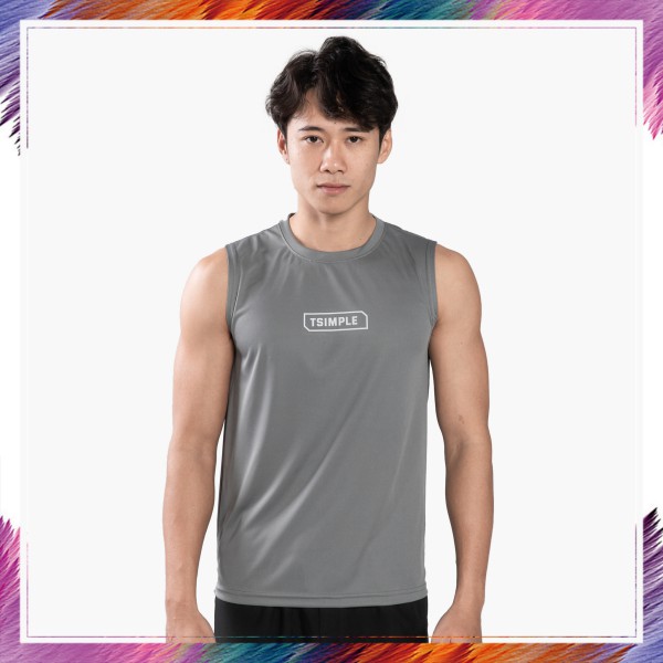 Áo 3 Lỗ Tập Gym Thun Cao Cấp Dành Cho Nam T-simple Màu Xám - Áo Thun Thể Thao Chuyên Gym[BONNIE]