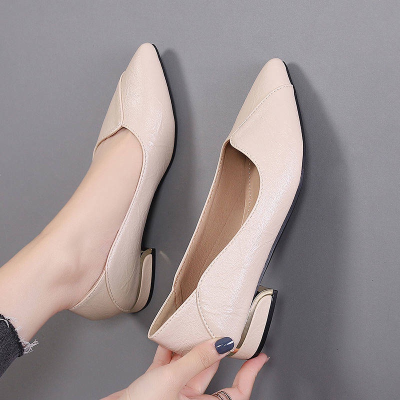 Giày Búp Bê Mũi Nhọn Đế Bằng Mềm Mại Thời Trang Cao Cấp Dành Cho Bà Bầu