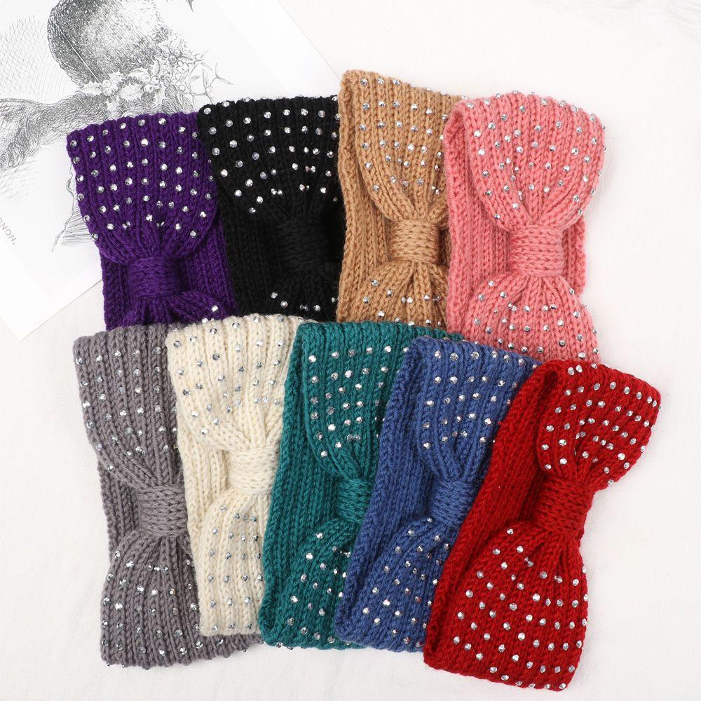 Băng Đô Dệt Kim Co Giãn Mềm Mại Màu Kẹo Ngọt Xinh Xắn Cho Nữ