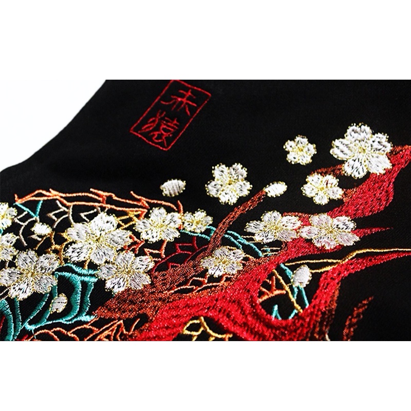 Quần cotton Thêu Hình Rồng Vàng Thêu Họa Tiết Rồng Trung Hoa Toàn Diện