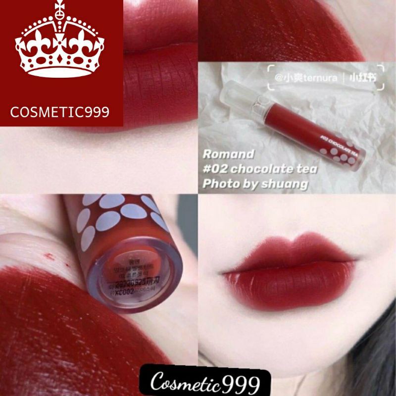 Son romand milk tea velvet tint, son kem lì hàn quốc chính hãng Cosmetic999