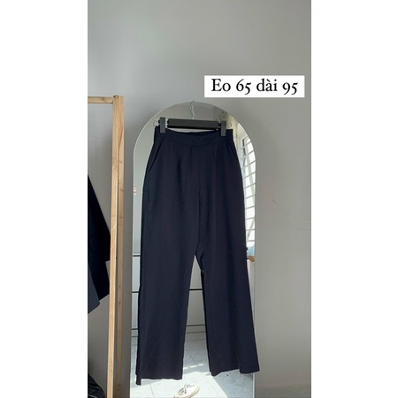 Sét áo Blazer đệm vai hepton và quần tây đen thời trang