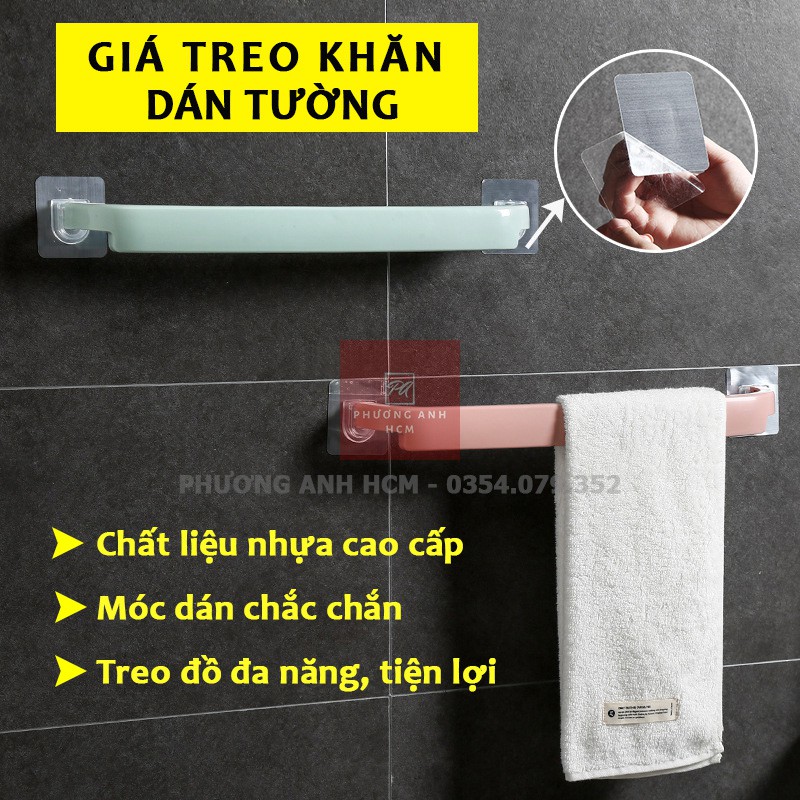 GIÁ TREO KHĂN DÁN TƯỜNG - Thanh Dán Tường Treo Khăn Tắm, Giày Dép, Đồ Dùng