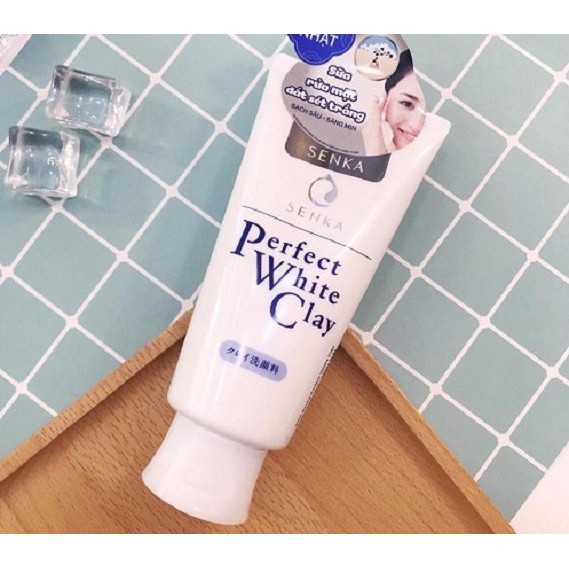 Sữa Rửa Mặt Senka Perfect White Clay 120g ( trắng)
