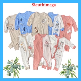 Bộ body sơ sinh hè thu cho bé, vải sợi tre, hãng Mipbi
