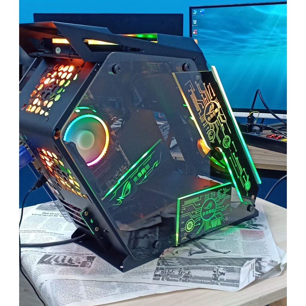 [HOT ]Bộ CASE GAMING h110 g4400 full led_Máy Bộ Văn Phòng