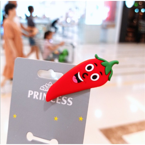 SET 5 CÁI BẤM TÓC MÁI CHO BÉ GÁI HÌNH RAU CỦ CUTE