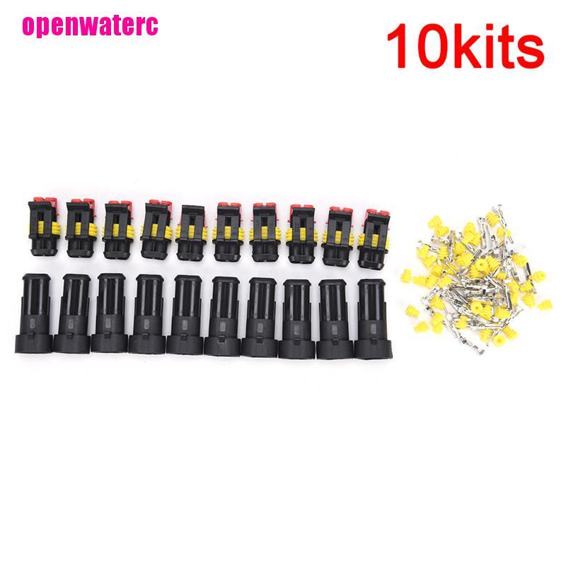 Bộ 10 Đầu Nối Dây Điện 2 Chiều Chống Nước Cho Xe Hơi