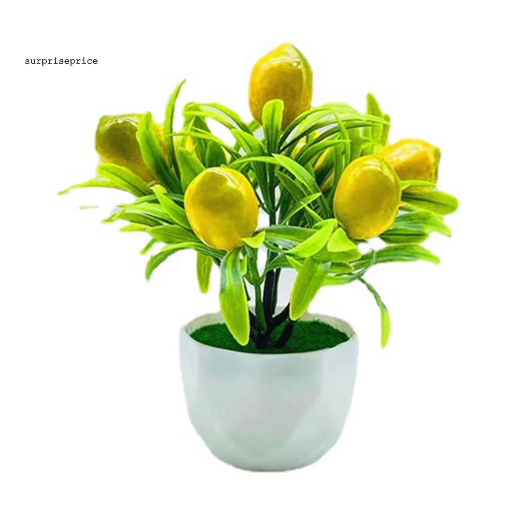 Chậu Cây Lựu Giả Trang Trí Nội Thất Đẹp Mắt