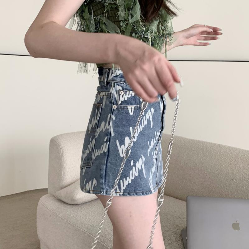 HUANG YOYO Quần Jeans Dài Lưng Cao Thời Trang Hàn Quốc Cho Nữ/quần váy/chân váy chu a