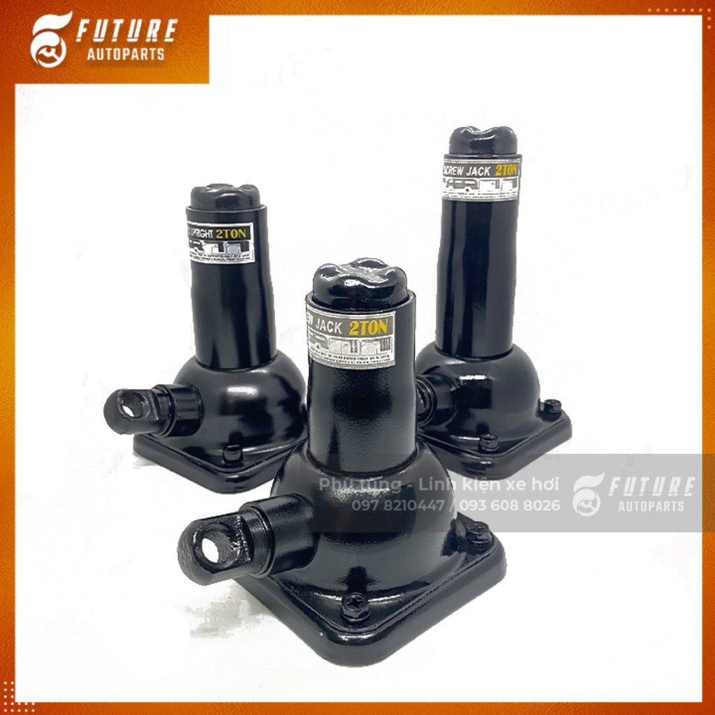 Bộ kích nâng gầm, con đội thuỷ lực kèm tay quay giúp nâng gầm xe Innova, Fortuner, bán tải, SUV,...  - Future Autoparts