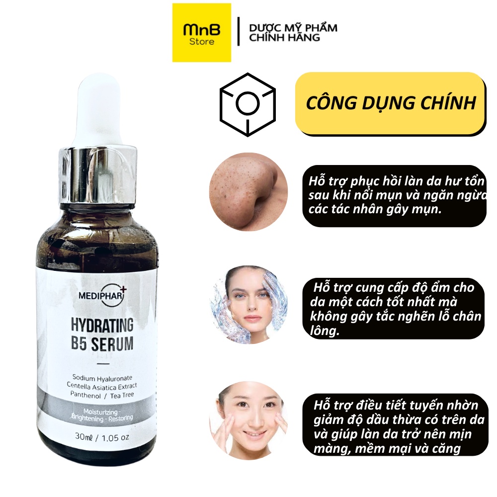 Tinh chất serum dưỡng ẩm phục hồi sáng da cấp nước chống lão hóa MEDIPHAR+ HYDRATING B5