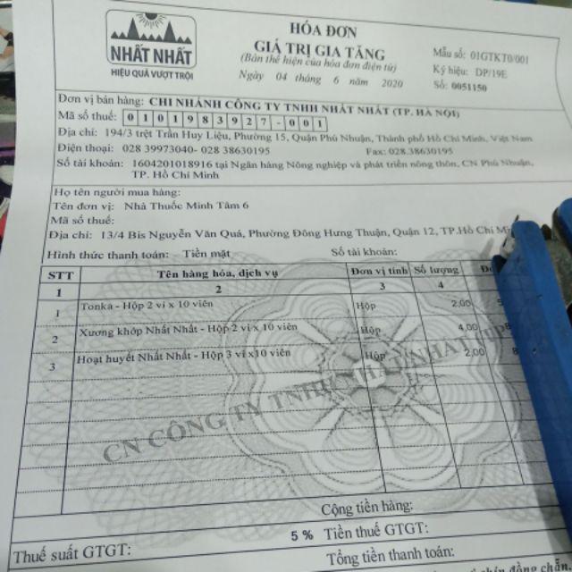 XƯƠNG KHỚP NHẤT NHẤT - Hộp 20 viên - Nhà Thuốc Mai Hương