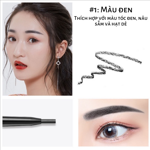 Chì kẻ mày, bút kẻ lông mày 2 đầu chống mồ hôi, nước màu sắc tự nhiên ST2021 | BigBuy360 - bigbuy360.vn