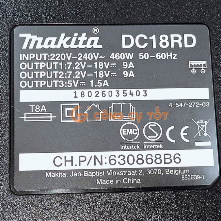 Đế sạc nhanh 2 pin 18V Makita DC18RD