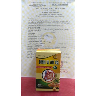 Viên Dạ Dày Bình Vị An Dạ ( 60 viên ) ( Hàng chính hãng công ty NCT3 ). .