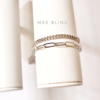 MEE BLING ♡ Vòng tay 2 tầng xích trơn Simple Layer Chain Bracelet R1024
