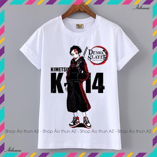 (SALE) Áo thun Anime in hình Kimetsu no Yaiba Tanjiro Nezuko cực ngầu M2418