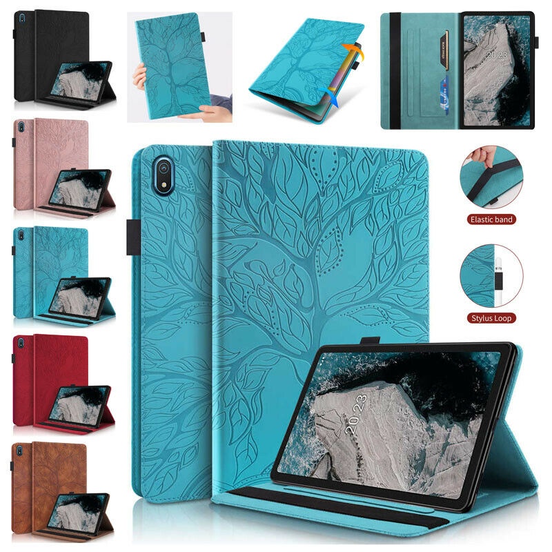Bao Da Máy Tính Bảng Nắp Gập Có Giá Đỡ Kiểu Retro Cho Nokia T20 10.4 inch